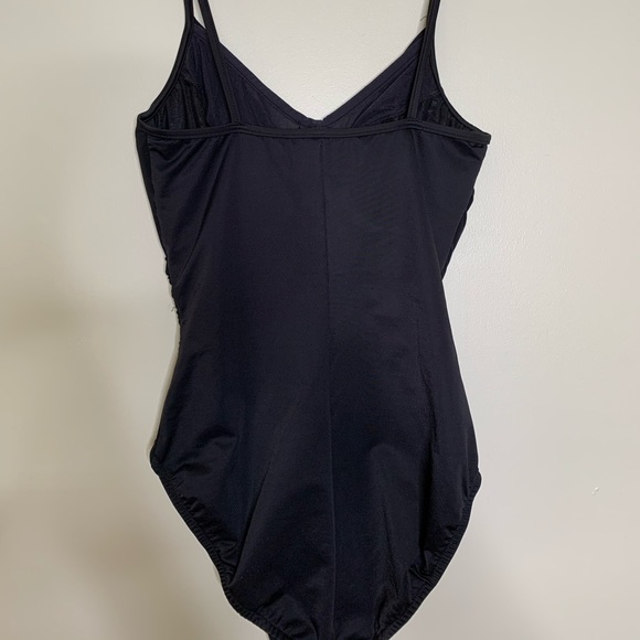 MiracleSuit All Black Draped Ruched  Sz 10 D - Picture 6 of 11